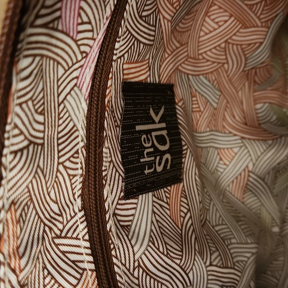 THE SAK Brown and Shimmer Bronze Leather Shoulder Bag.. - Picture 9 of 11